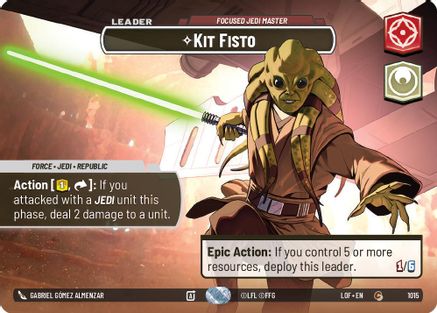 Kit Fisto - Focused Jedi Master (Showcase) (1015) - LOTF - Common - Foil