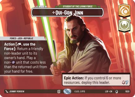 Qui-Gon Jinn - Student of the Living Force (Showcase) (1020) - LOTF - Special - Foil