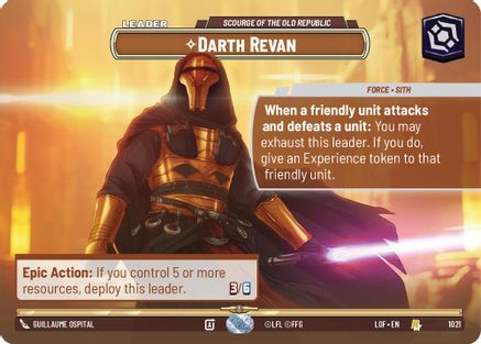 Darth Revan - Scourge of the Old Republic (Showcase) (1021) - LOTF - Rare - Foil