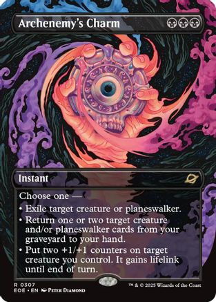 Archenemy's Charm (Borderless) (EOE-307) - rare - Foil