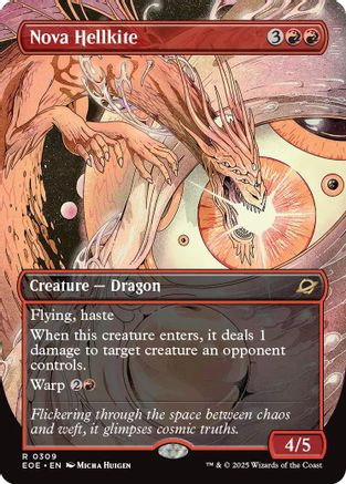 Nova Hellkite (Borderless) (EOE-309) - rare - Foil