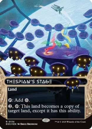Thespian's Stage (0134) (Borderless) (Galaxy Foil) (EOS-134) - rare - Foil