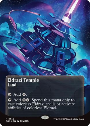 Eldrazi Temple (0149) (Borderless) (Galaxy Foil) (EOS-149) - rare - Foil