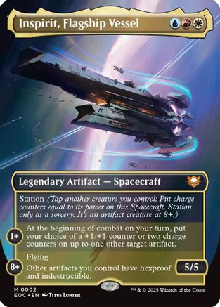 Inspirit, Flagship Vessel (Borderless) (EOC-002) - mythic - Foil