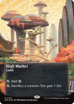 High Market (0153) (Borderless) (Galaxy Foil) (EOS-153) - rare - Foil