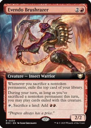 Evendo Brushrazer (Extended Art) (EOC-030) - rare