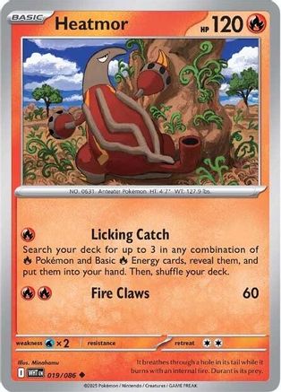 Heatmor (019/086) - SWF  - Uncommon - Reverse Holofoil