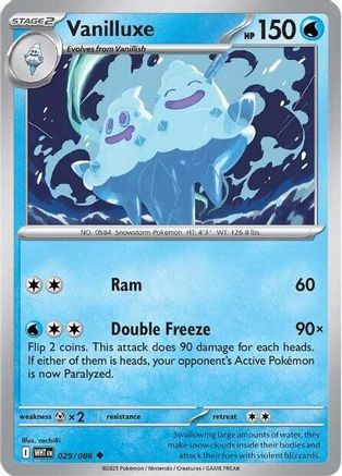 Vanilluxe (029/086) - SWF  - Uncommon - Reverse Holofoil