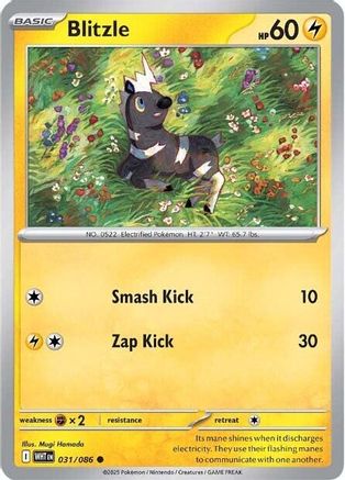 Blitzle (031/086) - SWF  - Common - Reverse Holofoil