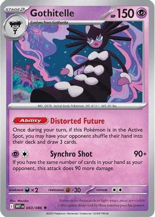 Gothitelle (043/086) - SWF  - Rare - Reverse Holofoil