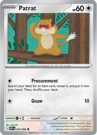 Patrat (072/086) - SWF  - Common - Reverse Holofoil