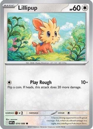 Lillipup (074/086) - SWF  - Common - Reverse Holofoil