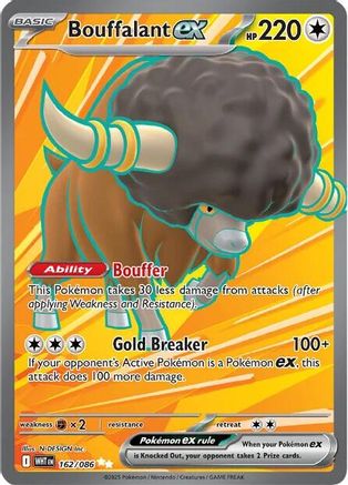 Bouffalant ex (162/086) - SWF  - Ultra Rare - Holofoil