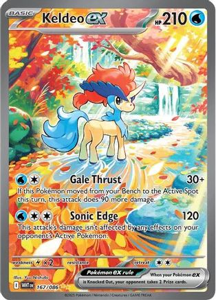 Keldeo ex (167/086) - SWF  - Special Illustration Rare - Holofoil
