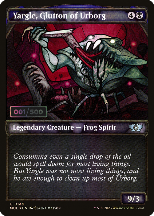 Yargle, Glutton of Urborg (MUL-149Z) - uncommon: (Showcase) - Foil