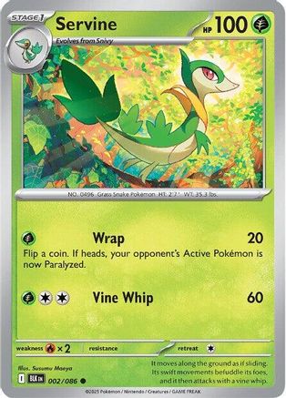 Servine (002/086) - SBB  - Common - Reverse Holofoil