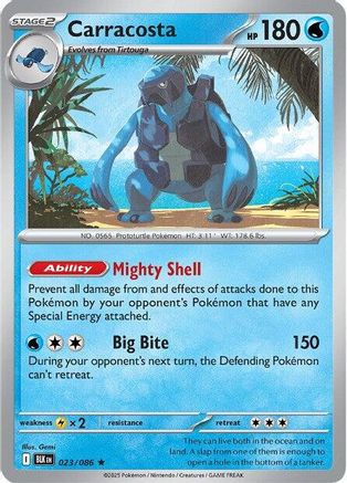 Carracosta (023/086) - SBB  - Rare - Reverse Holofoil