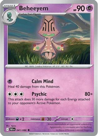 Beheeyem (041/086) - SBB  - Uncommon - Reverse Holofoil