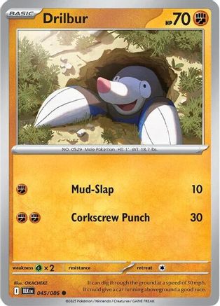 Drilbur (045/086) - SBB  - Common - Reverse Holofoil