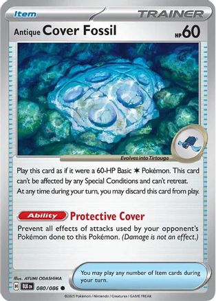 Antique Cover Fossil (080) - SBB  - Common - Reverse Holofoil