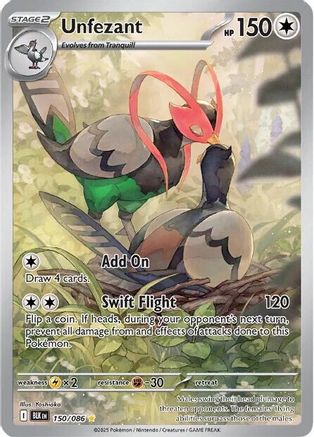 Unfezant (150/086) - SBB  - Illustration Rare - Holofoil