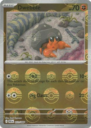 Dwebble (Poke Ball Pattern) (051/086) - SBB  - Common - Holofoil