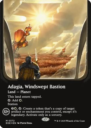 Adagia, Windswept Bastion (Borderless) (Galaxy Foil) (EOE-372) - mythic - Foil