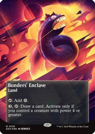 Bonders' Enclave (0136) (Borderless) (Galaxy Foil) (EOS-139) - rare - Foil
