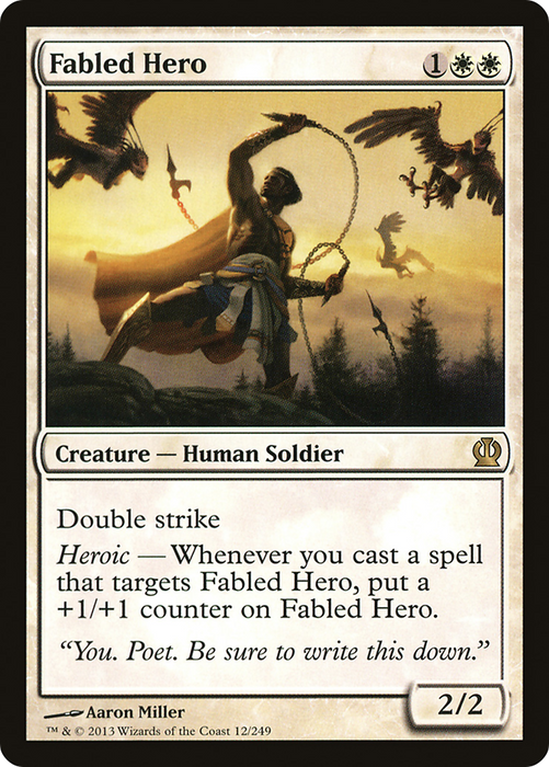 Fabled Hero (THS-012) - rare - Foil