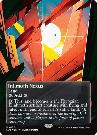 Inkmoth Nexus (0155) (Borderless) (Galaxy Foil) (EOS-155) - mythic - Foil