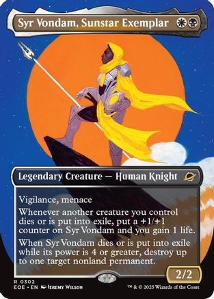 Syr Vondam, Sunstar Exemplar (Borderless) (EOE-302) - rare - Foil