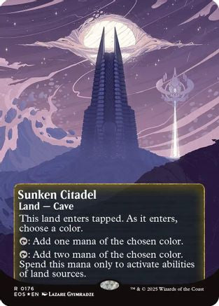 Sunken Citadel (0176) (Borderless) (Galaxy Foil) (EOS-176) - rare - Foil