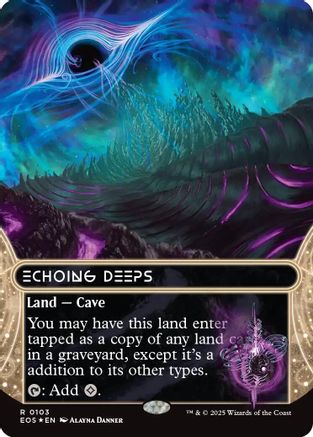 Echoing Deeps (0103) (Borderless) (Galaxy Foil) (EOS-103) - rare - Foil