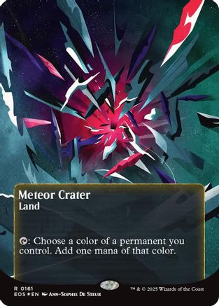 Meteor Crater (0161) (Borderless) (Galaxy Foil) (EOS-161) - rare - Foil