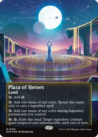 Plaza of Heroes (0168) (Borderless) (Galaxy Foil) (EOS-168) - mythic - Foil