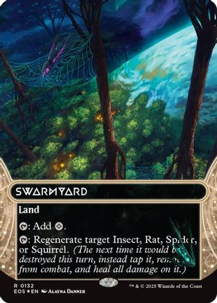 Swarmyard (0132) (Borderless) (Galaxy Foil) (EOS-132) - rare - Foil