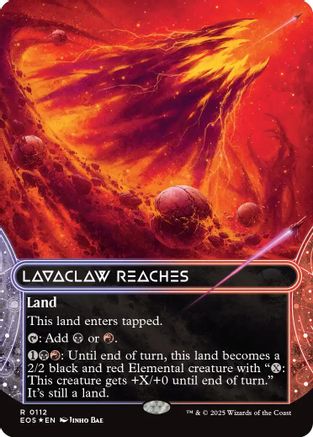 Lavaclaw Reaches (0112) (Borderless) (Galaxy Foil) (EOS-112) - rare - Foil