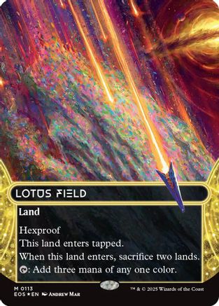 Lotus Field (0113) (Borderless) (Galaxy Foil) (EOS-113) - mythic - Foil