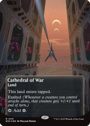 Cathedral of War (0141) (Borderless) (Galaxy Foil) (EOS-141) - rare - Foil