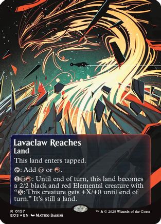 Lavaclaw Reaches (0157) (Borderless) (Galaxy Foil) (EOS-157) - rare - Foil