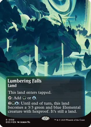 Lumbering Falls (0159) (Borderless) (Galaxy Foil) (EOS-159) - rare - Foil
