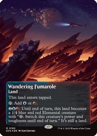 Wandering Fumarole (0180) (Borderless) (Galaxy Foil) (EOS-180) - rare - Foil