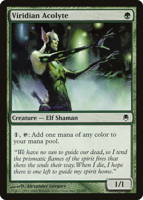 Viridian Acolyte (DST-089) - common