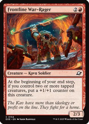 Frontline War-Rager (EOE-134) - common - Foil