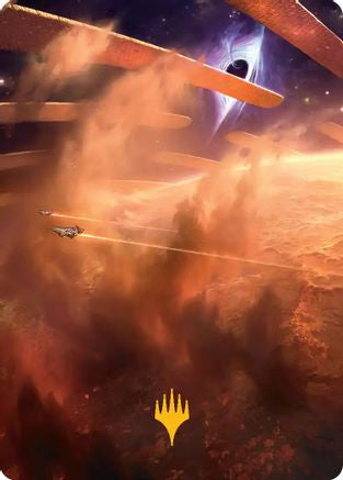 Adagia, Windswept Bastion Art Card (Gold-Stamped Planeswalker Symbol) (AAEOE-029) - special