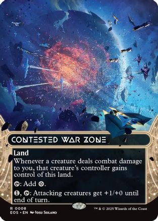 Contested War Zone (0008) (Borderless) (EOS-008) - rare