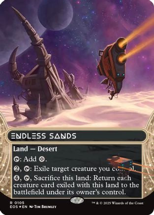 Endless Sands (0105) (Borderless) (Galaxy Foil) (EOS-105) - rare - Foil