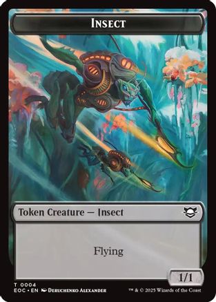 Insect // Golem (0013) Double-Sided Token (EOC-4 // 13) - token
