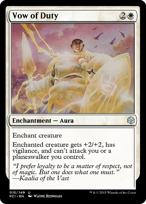 Vow of Duty (PZ1-015) - uncommon - Foil