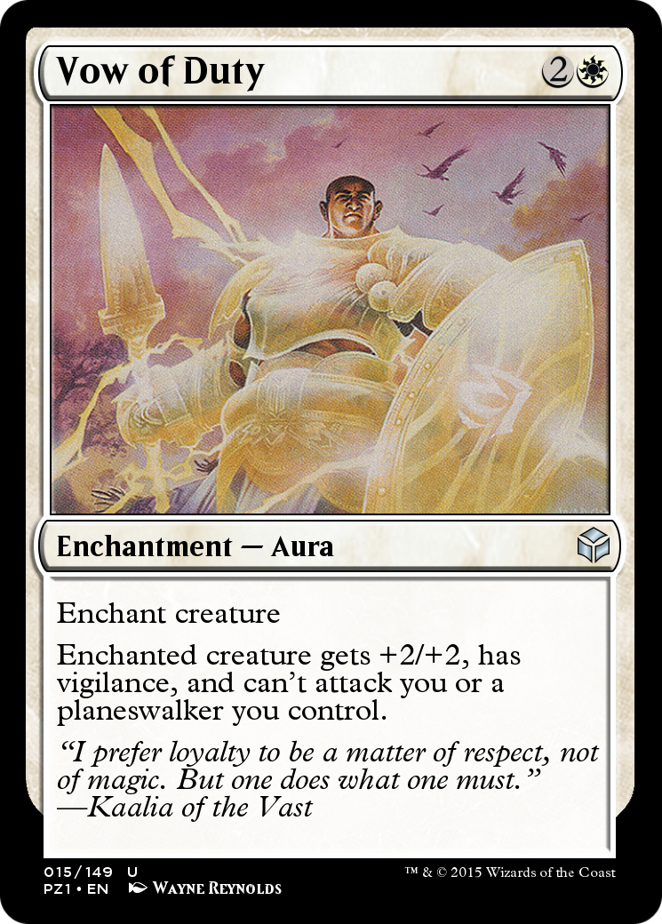 Vow of Duty (PZ1-015) - uncommon - Foil